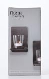 Home Interior Accents S/2 5.7"H Metal & Glass Tealight Wall Sconces in Gift Box - Box of 1 set