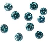 Lot Of 1.00 Carat Total Weight Blue Color Round Brilliant Cut Loose Diamond Mix Size 2.9 mm