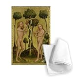 The Fall, detail from the Grabow Altarpiece,.. - Tea Towel 100% Cotton - Art247 - Tea Towel - 46x70cm