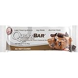 Quest Nutrition Protein Bar, Chocolate Chip Cookie Dough, 21g Protein, 2.1oz Bar, 12 Count