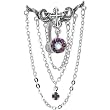 Purple Gothic Cross Chandelier Top Drop Belly Ring
