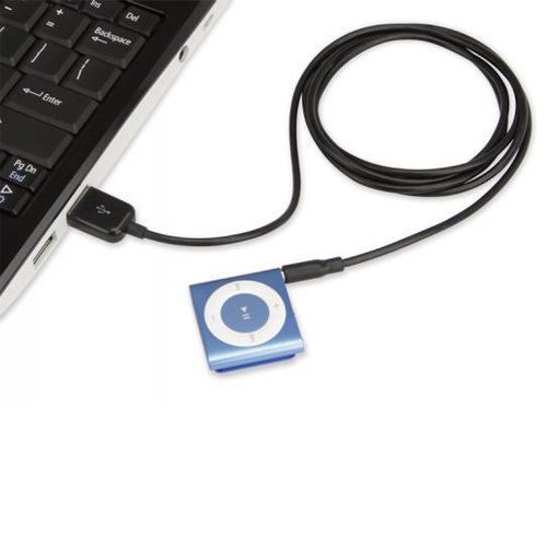 Scosche SF3USBK syncABLE for Shuffle 3G/4G