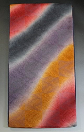 岡文織物 岡文ブランド　高級袋帯　正絹　袋帯 西陣織　仕立付　新品 小紋 大島紬 色無地