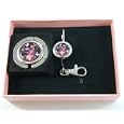 Handbag Hook Foldable Lilies on Black Gift Set'