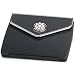 Danielle Midnight Matte Rectangular Envelope Compact Mirror with Swarovski