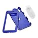Solid Blue Rubberized Snap on Crystal Case with Belt Clip + Car Charger + Home Travel Charger for Sprint Samsung SPH-M800 Instinct Cell Phone