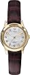 Timex Women's Elevated Classics T21693 Brown Leather Quartz Watch with Mother-Of-Pearl Dial