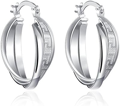 Kaariag Punkin® Silver Plated Multiple Stagger Hoop Earrings