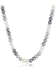 Honora "Tuxedo" Freshwater Cultured Pearl Necklace, 18"