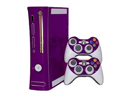 Xbox 360 Skin - NEW - POPPIN PURPLE system skins faceplate decal mod