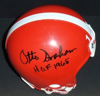 Otto Graham Autographed Cleveland Browns Mini Helmet with inscription