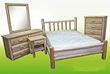 Midwest Log Furniture - Premium Log Bedroom Suite - Twin - 5pc