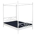 Pharao24 Metallbett Himmelbett weiss 140x200 TOMMY