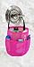 Dorm Shower Caddy - Hot Pink & Black Straps - by Saltwater Canvas
