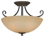 Hardware House 543769 Berkshire 14-1/2-Inch by 10-Inch Ceiling Light Fixture, Oil Rubbed Bronze
