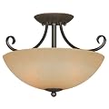 Hardware House 543769 Berkshire 14-1/2-Inch by 10-Inch Ceiling Lighting Fixture Oil Rubbed Bronze