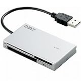 ELECOM 42+6fBAΉ[_C^ / SD+MS+CF+SMΉ / Vo[ MR-K002SV