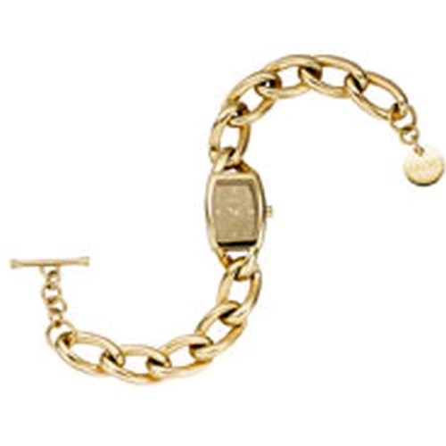 DKNY Gold-tone Chain Bracelet Grey Mother-of-Pearl Dial Women's Watch #NY4829