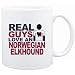 Mug White " Real guys love a Norwegian Elkhound " Dogs