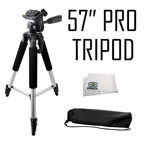 57-inch Lightweight & Compact Design Tripod with 3-Way Pan Head with Tilt Motion for Sony, Nikon, Canon, Olympus, Pentax, Panasonic, Samsung Cameras and Camcorders
