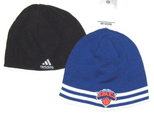 New York Knicks NBA Adidas Reversible Blue Knit & Fleece Beanie Hat