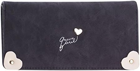 DATEWORK Love Heart Women Girls Coin Purse Wallet ( Black)