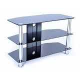 Duronic TVS46A3 Contemporary Design Black Plasma/LCD/LED/3D Glass TV Stand - Upto 50-inchby Duronic