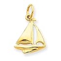 14k Gold Sailboat Charm