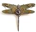 Jewelry : Brass Dragonfly Pin Inscribed with X's and O's (Kisses and Hugs)
