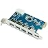 Anker&reg; Uspeed USB 3.0 PCI-E Express Card with 4 USB 3.0 Ports and 5V 4-Pin Power Connector for Desktops [VL805 Chipset]