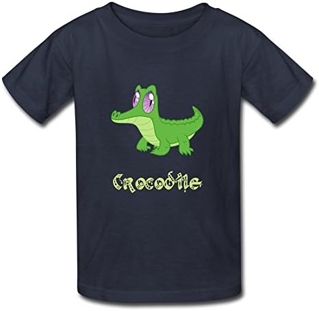 Crocodile Cool Unisex-Baby Short Tshirt Custom Printed Navy