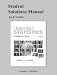 Books : Student Solutions Manual for Elementary Statistics: Picturing the World