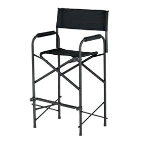 E-Z UP Directors Chair, Tall Black