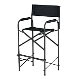 E-Z UP Directors Chair, Tall Black