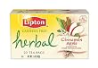 Lipton Herbal Tea, Cinnamon Apple, Tea Bags, 20-Count Boxes (Pack of 6)