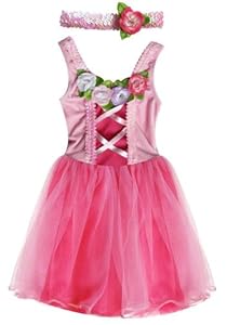 My Princess Academy / Dark and Light Pink Classic Velvet Princess Dress, Small 3/4