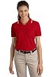 Ladies Mesh Sport Shirt with Tipping Stripe Trim