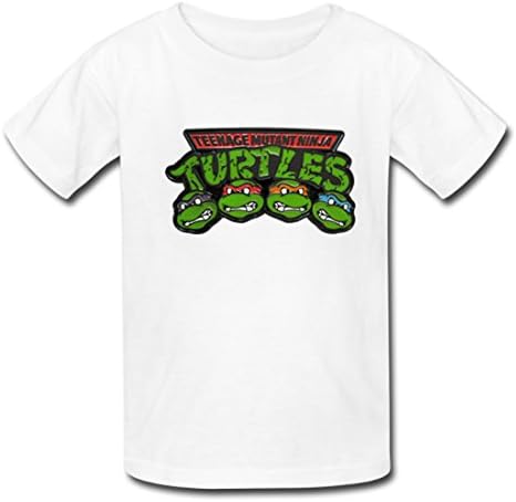Fundeardk Kids Teenage Mutant Ninja Turtles Casual Design Classic T-shirt White S