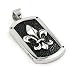 Hematite Stingray Fleur-de-lis Tag