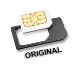 Der Original MicroSIM Adapter - Made in Germany mit einzigartig patentierter Klickhalterung! (Farbe: Schwarz) für iPhone 4 + iPad Micro SIM Karten zur Verwendung als normale SIM-Karte