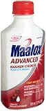 Maalox Advanced Maximum Strength Antacid & Antigas, Cherry Flavored Liquid, 12-Ounce Bottles (Pack of 2)