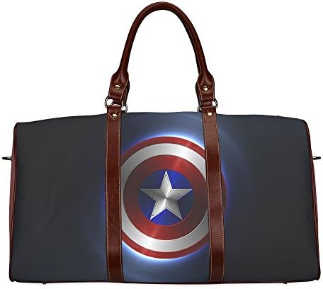 Captain America Shields Custom Waterproof fabric Two-sided Printing Large Duffle Sports/Travel Bag