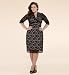 Plus Size 3/4 Sleeved Scalloped Boudoir Lace Dress