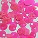 Large Hole Round Sequin 20mm Bright Pink Rainbow Iris Fluorescent Matte Opaque Back Reversible. Couture Paillettes. Made in USA