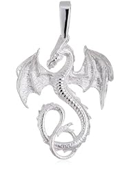 VINANI brand Germany 925 Sterling Silver Women Pendant big Dragon shiny with Pearl ADG-EZ