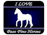 I Love "Paso Fino" Horses Mouse Pad - Blue Design
