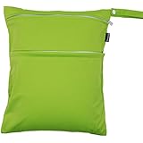Damero Cute Travel Baby Wet and Dry Cloth Diaper Organizer Bag (Medium, Green)