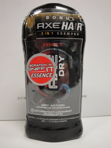 Axe Dry Essence 2.7 oz Deodorant w/ Dual 2 in 1 Shampoo 1.7 fl oz