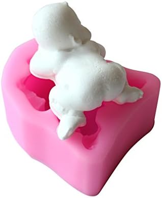 Yunko DIY 3d Tummy Sleeping Baby Shape Soap Silicone Mold Fondant Sugar Cake Mold Chocolate Candy Cake Decorating Mold