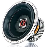 Alphasonik PSW8124J 800 Series 12" Dual 4-Ohm 2,400 Watts Car Audio Stereo Cast Aluminum Basket w/ Double Stacked Magnets Kevlar Reinforced Cone Competition High Power Subwoofer